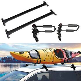 Aup838161oma Asucarparts Adjustable Canoe Kayak Rack 2 X Roof For 2017-2018 Toyota 4runner Black