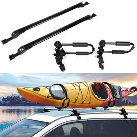 Aup838171oma Asucarparts For Car Suv Canoe Kayak Rack Adjustable Universal 43.3 Inch Cross Bar J Black