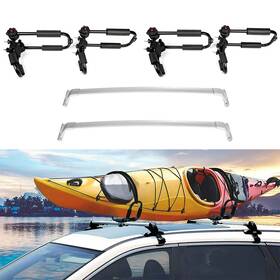 Aup838180oma Asucarparts 4 X Canoe Kayak Rack J Bar Cross For 2014-2018 Infiniti Qx60 Jx35 Black