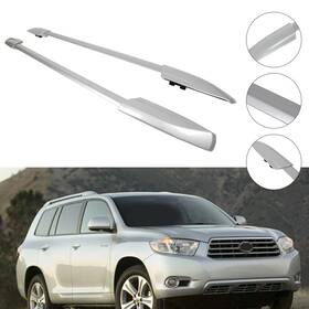 Car160831oma Asucarparts Roof Rack Set Top Side Rail For 2008-2013 Toyota Highlander Silver Aluminum