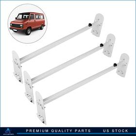 Aup109894aup301up Aup Removeable 3 Bar Van Roof Ladder Rack Heavy Duty Steel For Car Top Carrier White