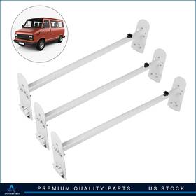 Aup109894aup501up Aup 750lb Van 3 Bar Roof Ladder Rack Heavy Duty Steel White Car Top Carrier New