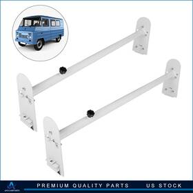 Aup109896aup401up Aup 2 Bar Van Ladder Roof Rack Heavy Duty 700lb Steel Top Carrier White Fast Ship