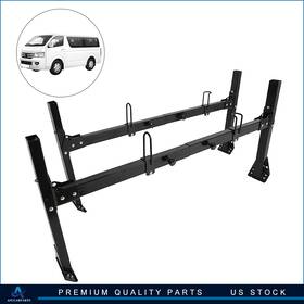 Aup109901aup501up Aup Black Van 2 Bar Ladder Roof Rack For Ford Econoline Longlife 350lb Steel Carrier
