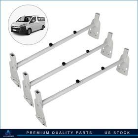 Aup109905aup101up Aup Removeable 3 Bar Van Roof Ladder Rack Cargo Carrier Universal For Ford Chevy