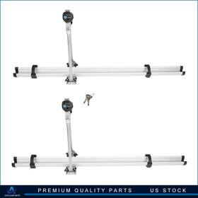 Aup831807aup601up Aup 2x Bike Bicycle 52 Inch Rubber Roof Rack Carrier Crossbar Mount Top Clamp Lock