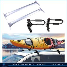 Aup83815601up Aup For 2014-2019 Nissan Rogue Black Roof Rack 2x Cross Bar And Kayak J-bar