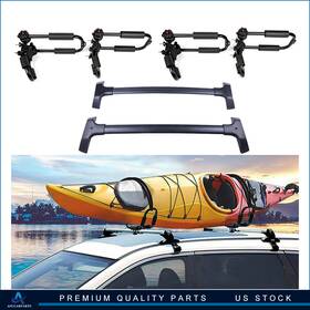 Aup83817501up Aup For 2009-2017 Chevy Traverse Blk Rubber Roof Rack 2x Cross Bar Kayak Cargo