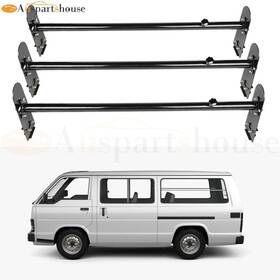 10006556 Auspartshouse 35.5-63 Inch 3 Bar Roof Rack Fits Ford Gmc Chevrolet Van Ladder Luggage Carrier
