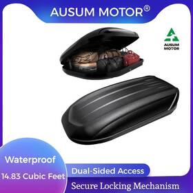 Cc9999-420-gb Ausum Motor Rooftop Cargo Carrier Box Car Top Roof Mount Storage Waterproof With Keys