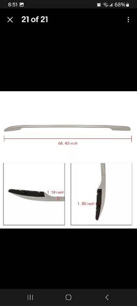 Adp106610010101s Autodayplu Roof Rack Side Rail For Nissan Rogue X-trail 2014-2019 Aluminum Silver