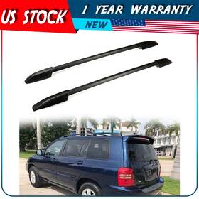 Adp106627010101s Autodayplu Fits 08-13 Toyota Highlander Black Roof Rack Cargo Rail New Aluminum