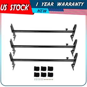 Adp109898adplus301s Autodayplu 3 Bar Van Roof Ladder Rack Cargo Carrier Square Rails For Chevy Dodge Ford