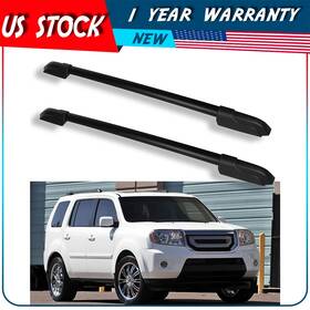 Adp160838adplus201s Autodayplu For 2012-2015 Honda Pilot Top Roof Rack Side Rail Bar Carrier Cargo Set Black