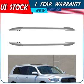Adp16029cp831s Autodayplus Cross Bar For 2008-2013 Toyota Highlander Aluminum Silver Carrier Top Roof Black