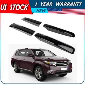 Adp160830ecdpp101dp Autodayplus For Toyota Highlander 2008-2013 Black Roof Rack End Cover Cap Replace 4pcs