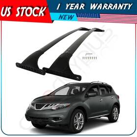 Adp16117cp676s Autodayplus For 2009-2014 Nissan Murano Roof Rack Rails Cross Bars Black Aluminum