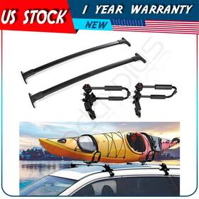 Adp83838cp162s Autodayplus For 2016-2018 Ford Explorer Blk Top Roof Rack 2x Cross Bar Kayak