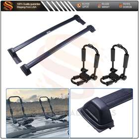 Aut8332850us Autodealsparts 3pcs Roof Rack Bar Kayak Luggage Carrier Set Black For 2003-2011 Honda Element