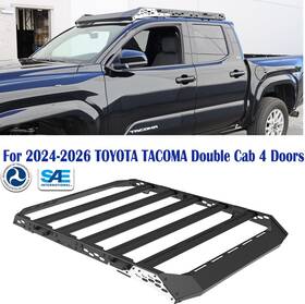 Autoparts 2024-2026 4 For Toyota Tacoma Double Cab Doors Roof Crossbars Rack Platform
