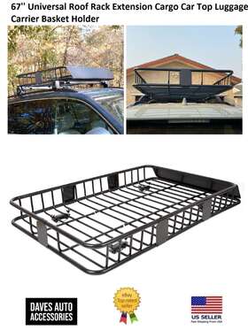 Lya-037s Autoparts 67ftft Universal Roof Rack With Extension Hardware Set -black Powder-coated