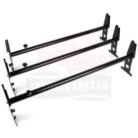 10162262 Autosuperstar 3 X Van Roof Ladder Rack Cargo Carrier Square Rail For Dodge Ford Gmc Chevy