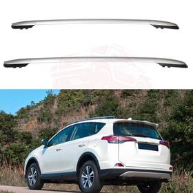 10162423 Autosuperstar 2 X Aluminum Silver Top Roof Rack Side Rails Bar For Toyota Rav4 2013-2018
