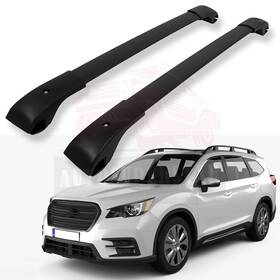10165442 Autosuperstar Black Roof Rack Rail Carries For Subaru Ascent 2019-2020 Cross Bar