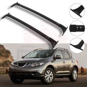 10168931 Autosuperstar 2 Pcs Black Roof Cross Bar For Nissan Murano 2009-2014
