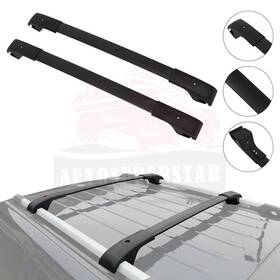 10169644 Autosuperstar Black Top Roof Rack Cross Bars For Jeep Patriot 2.0l 2.4l 2007-2017