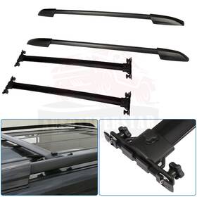 10222040 Autosuperstar 4 X Top Roof Rack Cross Bars And Side Rail Luggage For Toyota Highlander 2008-2013