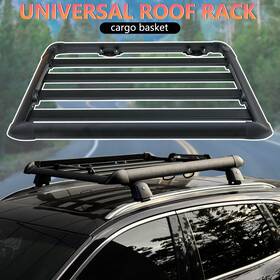 13z061484 Autoxbert 50x37.8x3.54 Inch Universal Aluminum Roof Rack Top Cargo Carrier Luggage Basket