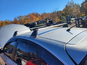 Tcsl789049aafermaqa Bamboli Black Roof Rack Cross Bar For Subaru Impreza 2008-2011 Fixed Point