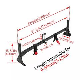 Bap-028 Ladder Roof Racks Steel Black Rack For Chevy Express Fullsize Van 3 Bar 1996-on
