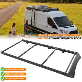 Bec1563v06 Besteryus Adjustable Camper Van Roof Rack With T-slot System Fit For Ford Transit 148 Inch Wb