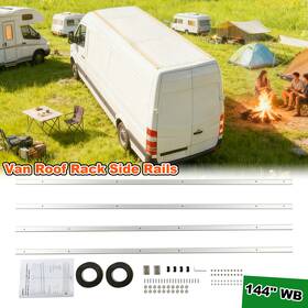 Bec1914 Besteryus Aluminum Track Racks Side Rails Fit For 2007-2025 Sprinter 144 Inch Wb High Roof