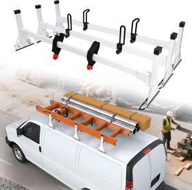 Ewc1833 Besteryus No Drill Van Roof Rack Fit For 1996-up Chevy Express 1500/2500/3500 Gmc Savana