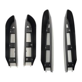 Bfo A03ndz 4x Roof Rack End Cover For Toyota Rav4 2013-2018 Abs Silver Tone Black 4pcs