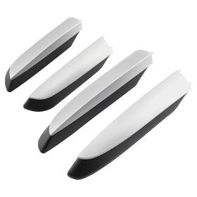 Geol67 Bfo Roof Rack End Cover Set For Toyota Rav4 2013-2018 4pcs Abs Silver Black Cap