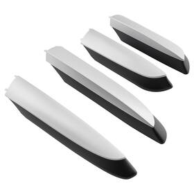 Jlkze1 Bfo 4pcs Roof Rail End Cap For Toyota Rav4 2013-2018 Silver Black Abs Cover Kit
