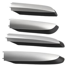 Bfo Yce7ja Roof Rack Rail Cover Cap For Toyota Rav4 2013-2018 Black Silver 4pcs Abs