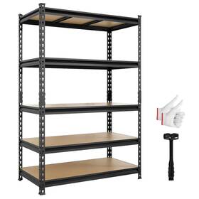 Atr482472r Big Red 5 Tier Shelving Metal Utility 72 Inch X48 X24 Black 3 000lb