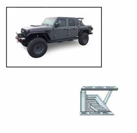 Ar2-09ba3 Black Horse Offroad Armour Ii Roll Bar With Basket