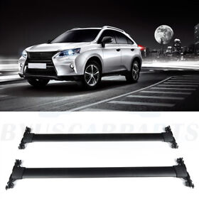 10129481 Black Roof Rack Rail Cross Bar For 2014-2015 Lexus Rx350 Rx450h 3.5l Aluminum