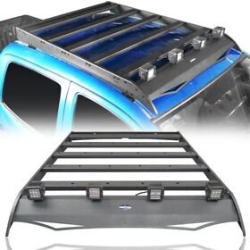 Qp.bxg-419 Black Steel Roof Rack Luggage Carrier With Led Lights Fit 05-15 Toyota Tacoma 4 Dr