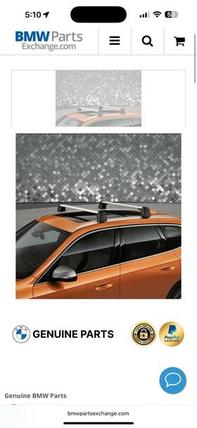 82-71-5-a34-855 Bmw X1 2025 Roof Rack Sku 82715a34855 Unopened Box Msrp 475