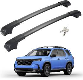 A1317-04802n Bougerv For 23-25 Honda Pilot Not Lx Exl Lockable Roof Rack Cross Bars 260lbs Aluminum