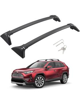 B09vgxqgz1 Bougerv Lockable Car Roof Rack Cross Bars Compatible With Toyota Rav4 2019-2024
