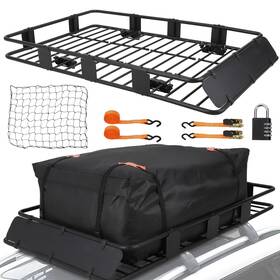 9t8jzewp5kah6rb04aoj3qsp92f26 Boupower Rooftop Cargo Basket 64 Inch X 39 Steel Universal Roof Rack With Ca