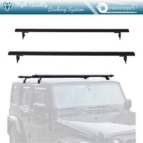 B118276101ak Brakemotorparts Roof Rack Cross Bar For 2008-2019 Jeep Wrangler Aluminum Luggage Cargo Carrier